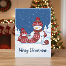 Search for knitted christmas cards Snowman