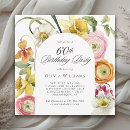 Search for spring 60th birthday invitations Floral