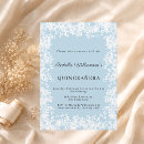 Search for snowflake quinceanera invitations Light blue