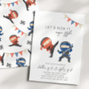 Search for karate party invitations Printed ninja party