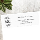 Search for classic monogram return address labels Unique