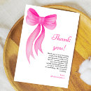 Search for pink bow thank you cards Bow bridal shower