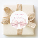 Search for girl 1st birthday stickers Blush pink
