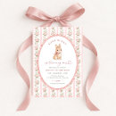 Search for bunny 1st birthday invitations Pink bow