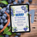 Search for blueberries invitations Minimalist