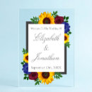 Search for sunflower wedding signs Navy blue