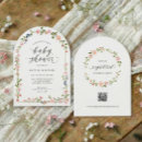 Search for floral baby girl shower invitations Botanical
