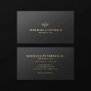 Search for gold law firm business cards Black and gold