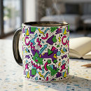 Search for retro turquoise mugs Geometric pattern