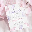 Search for pink and purple butterfly invitations Elegant