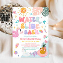 Search for waterslide birthday invitations Water park