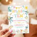 Search for ten birthday invitations Splash into ten