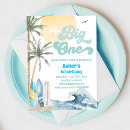 Search for beach 1st birthday invitations Surfs up