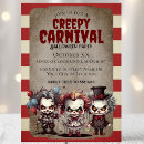 Search for scary clown invitations Vintage