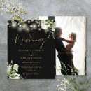 Search for black floral wedding invitations Black and gold