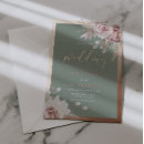 Search for dusty rose and sage wedding invitations Floral
