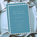Search for modern elegant bridal shower invitations Blue and white