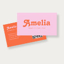 Search for retro business cards Makeup artist