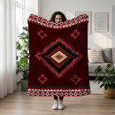 Search for native american indian blankets Red