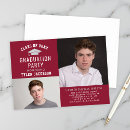 Search for red and silver graduation invitations Simple
