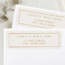 Search for gold border return address labels Chic