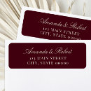 Search for burgandy return address labels Elegant