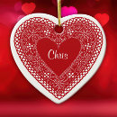 Search for vintage valentine christmas tree decorations Heart