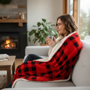 Search for buffalo plaid blankets Red and black plaid