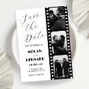 Search for cinema party invitations Black and white