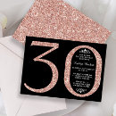 Search for rose gold 30th birthday invitations Thirty and fabulous