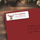 Search for reindeer antlers return address labels Rustic