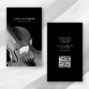 Search for violin teacher business cards Elegant