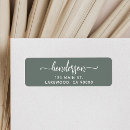 Search for green return address labels Minimalist