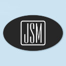 Search for initials oval stickers For her
