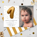 Search for foil 1st birthday invitations Simple