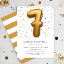 Search for turning 7 birthday invitations Seven