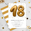 Search for 18th balloons birthday invitations Trendy