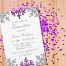 Search for snowflake quinceanera invitations Silver