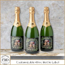 Search for happy holiday wine labels Wreath