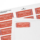 Search for red return address labels Blue