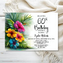 Search for tropical 60th birthday invitations Botanical