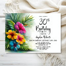 Search for tropical 30th birthday invitations Flowers