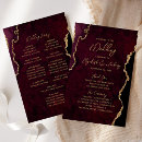 Search for red and gold wedding programs Chic