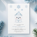 Search for polar bear baby boy shower invitations Snowflake