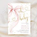 Search for bow baby girl shower invitations Minimalist
