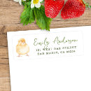 Search for baby chick return address labels Watercolor