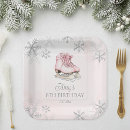 Search for pink snowflake plates Ice skating