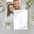Search for vintage typography wedding invitations Dusty blue