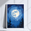 Search for moon in the sky posters Forest