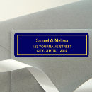 Search for royal blue and gold return address labels Modern